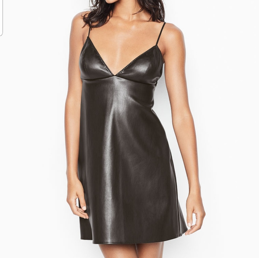 Victoria Secret faux leather slip